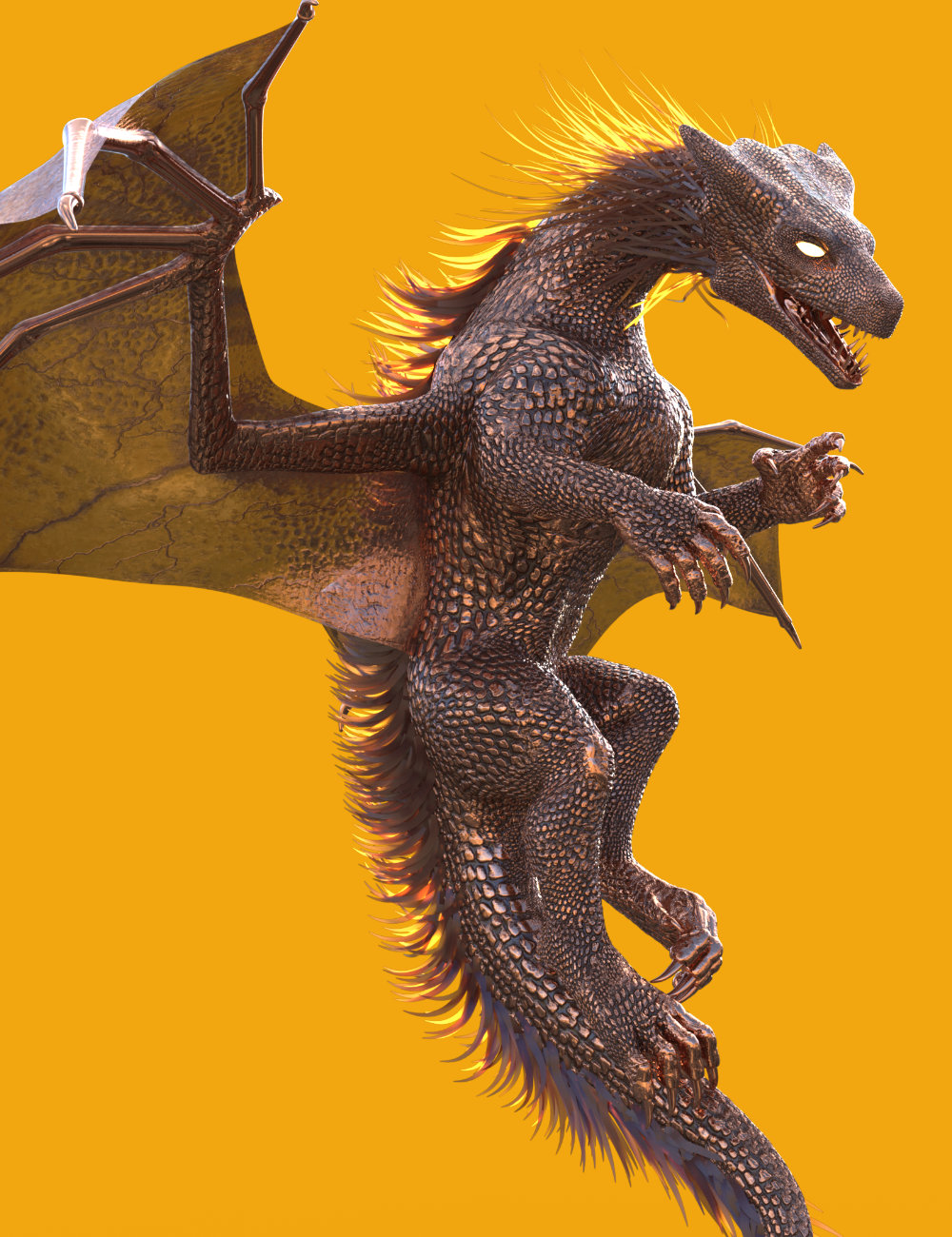 DA Copper Dragon for Daz Dragon 3 by: Design Anvil, 3D Models by Daz 3D