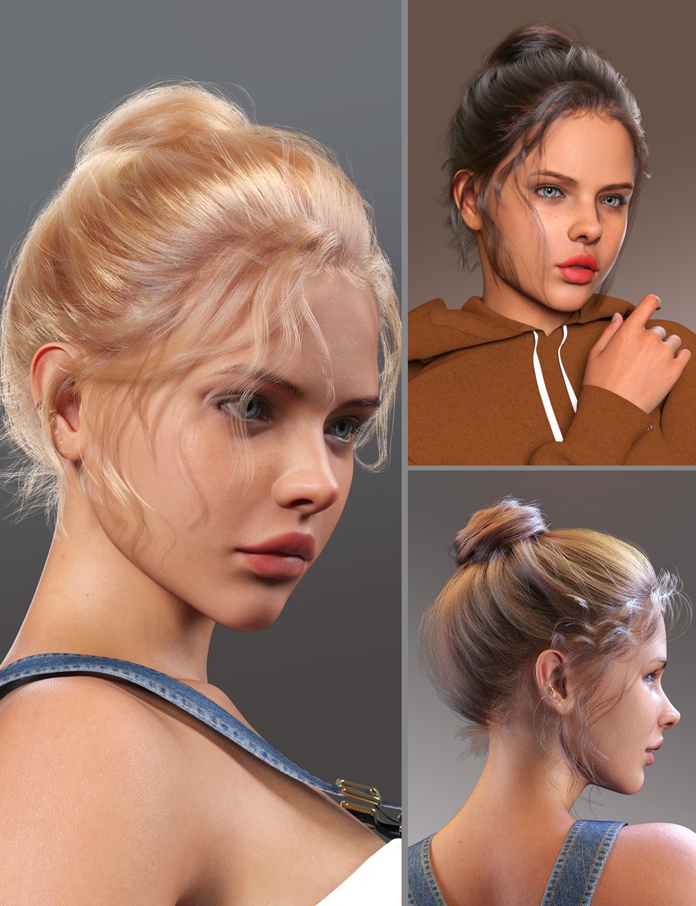dForce Debbi Hair and MB Debbi for Genesis 9 Feminine by: Magic Brush, 3D Models by Daz 3D