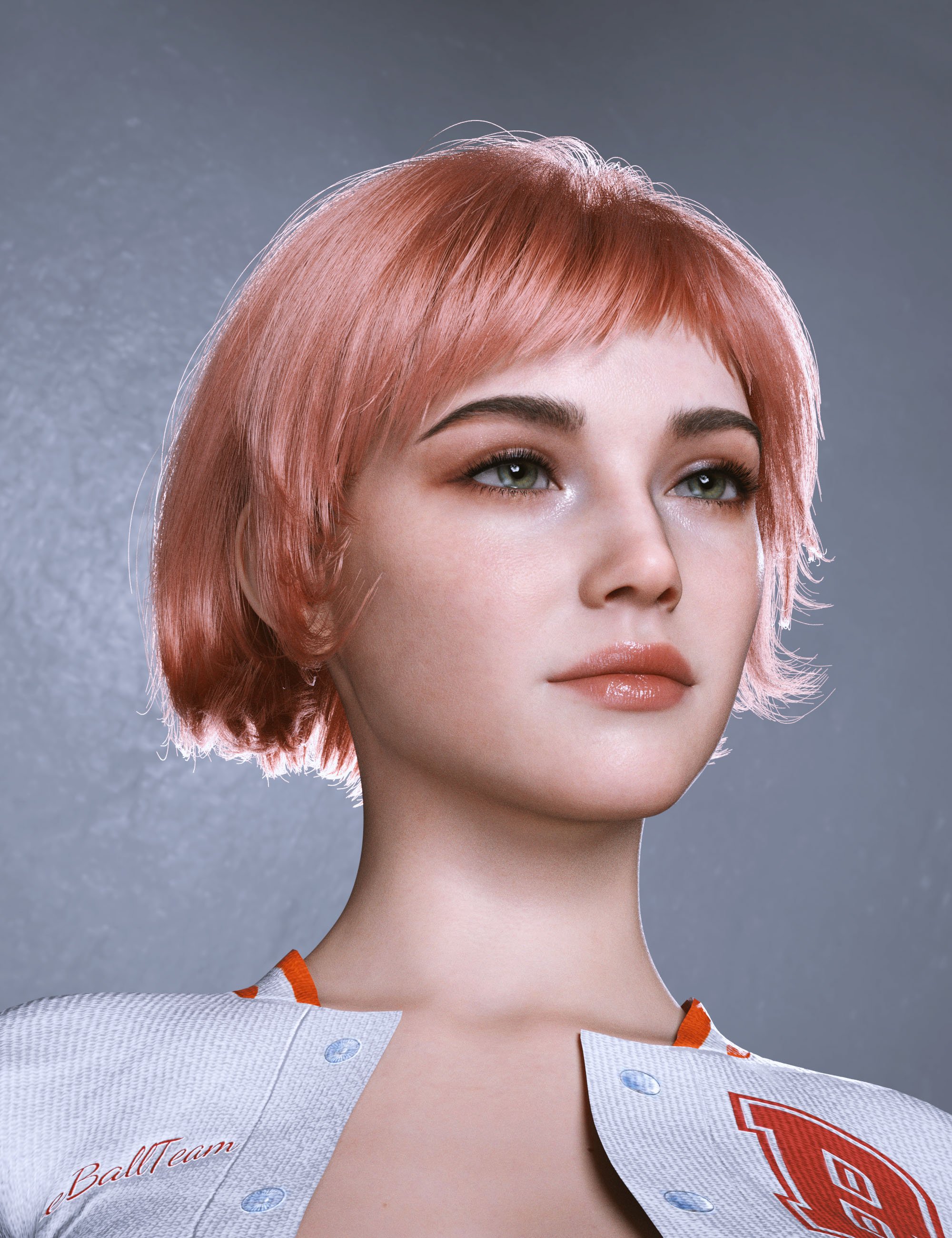 dForce AK Innocent Hair for Genesis 9 by: Art Ken, 3D Models by Daz 3D