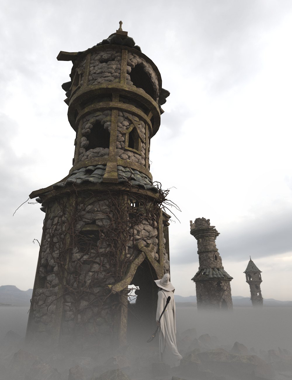 Ruined Mage Towers 1 by: Enterables, 3D Models by Daz 3D