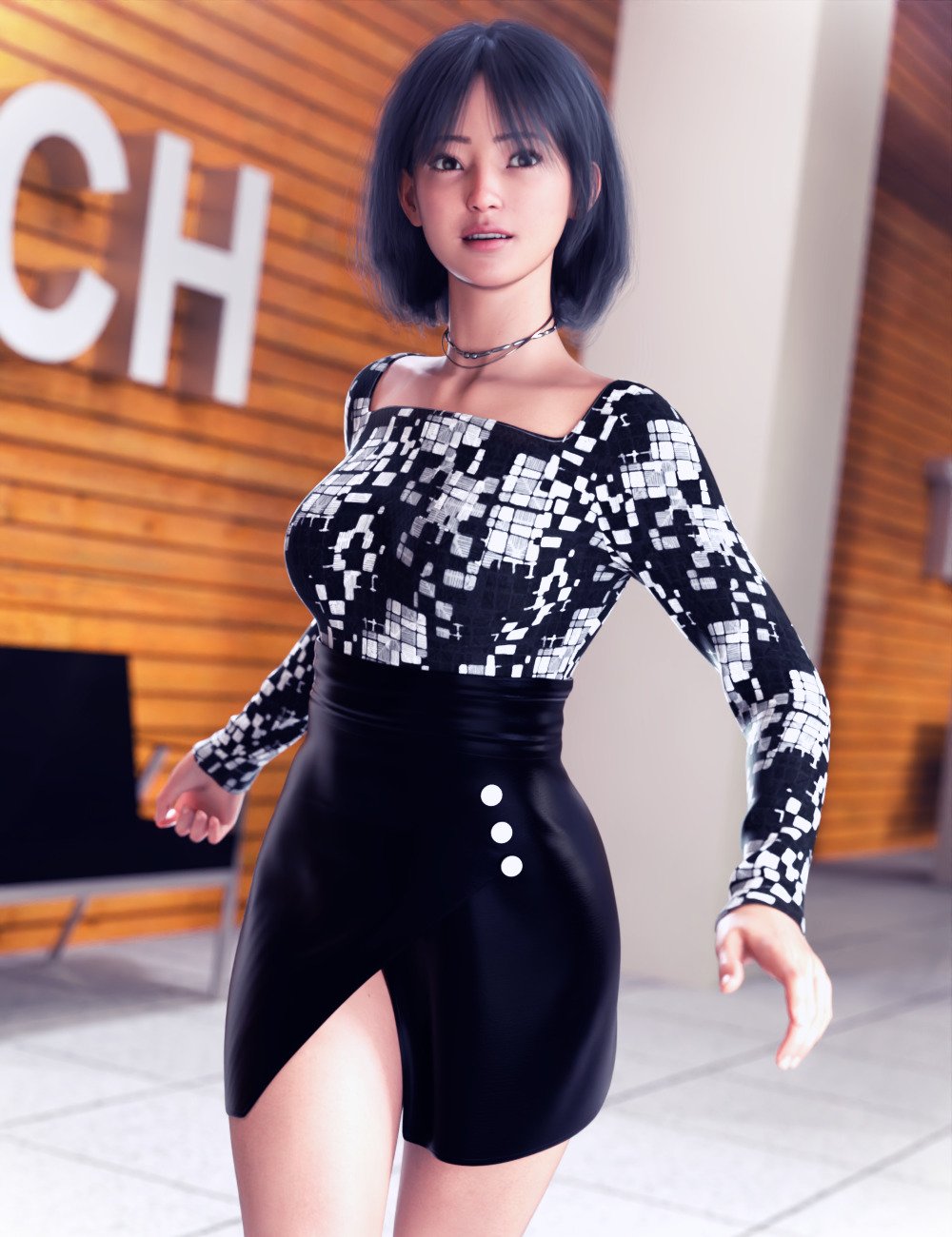 dForce Office Worker Outfit for Genesis 9 by: tentman, 3D Models by Daz 3D
