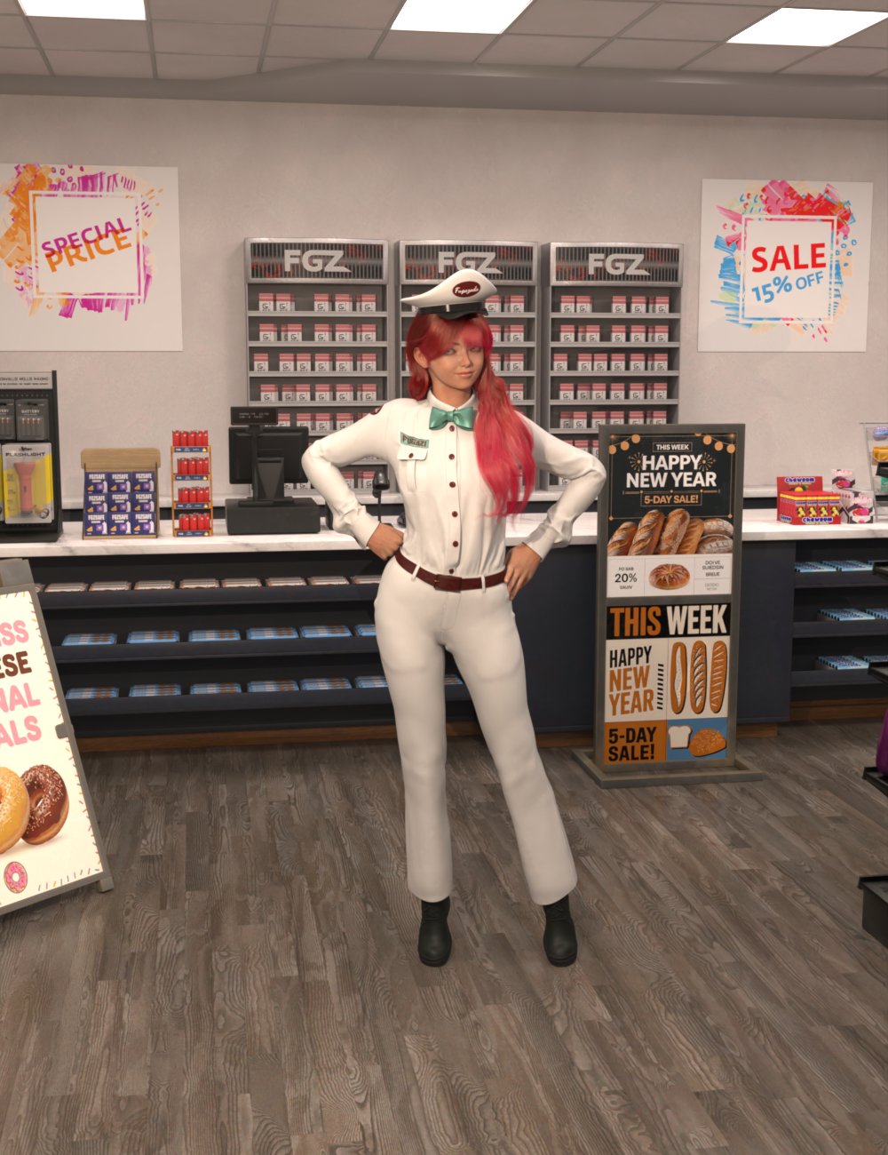 FG Gas Station Uniform by: IronmanFugazi1968, 3D Models by Daz 3D