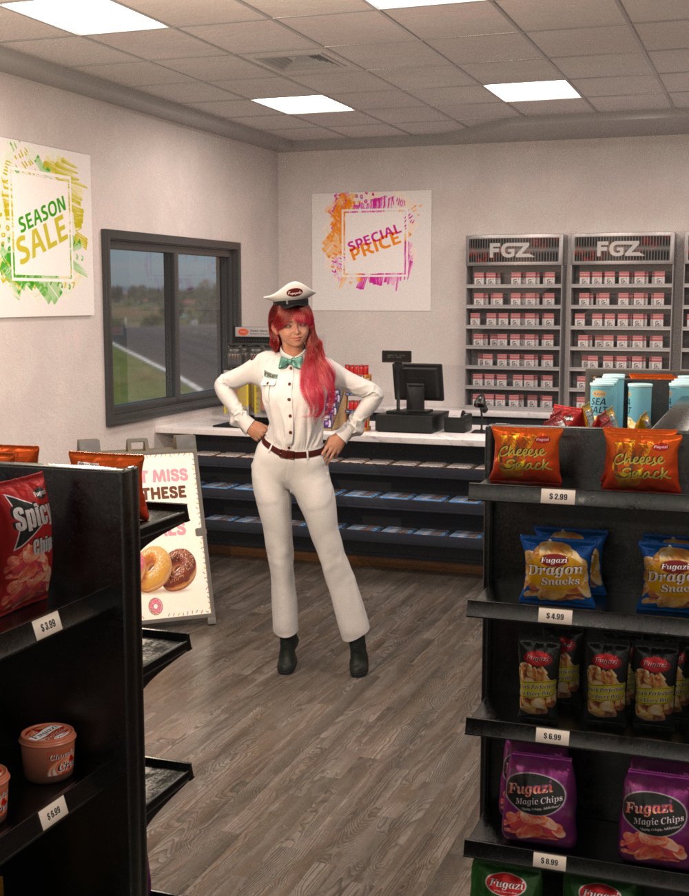FG Road Side Gas Station Bundle by: IronmanFugazi1968, 3D Models by Daz 3D