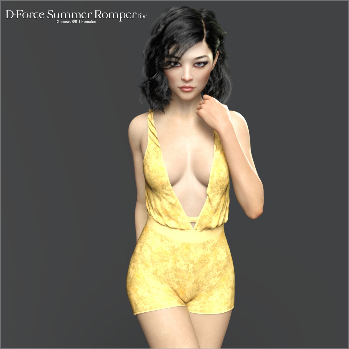 D-Force Summer Romper for G8F and G8.1F by: antje, 3D Models by Daz 3D