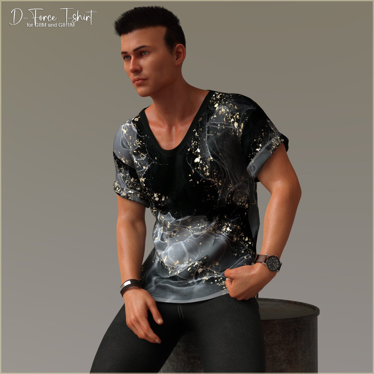 D-Force T-Shirt for G8M & G8.1M by: antje, 3D Models by Daz 3D
