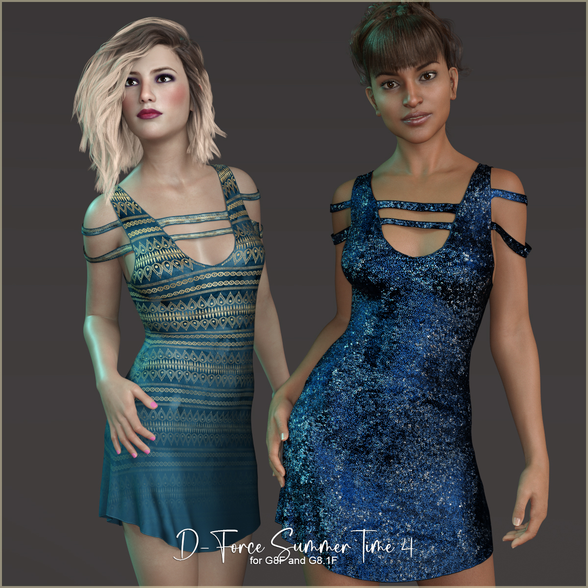 D-Force SummerTime 4 for G8F and G8.1F by: antje, 3D Models by Daz 3D