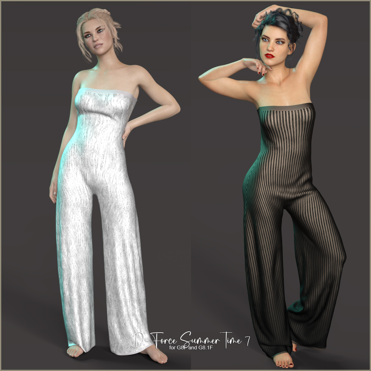 D-Force SummerTime 7 for G8F and G8.1F by: antje, 3D Models by Daz 3D