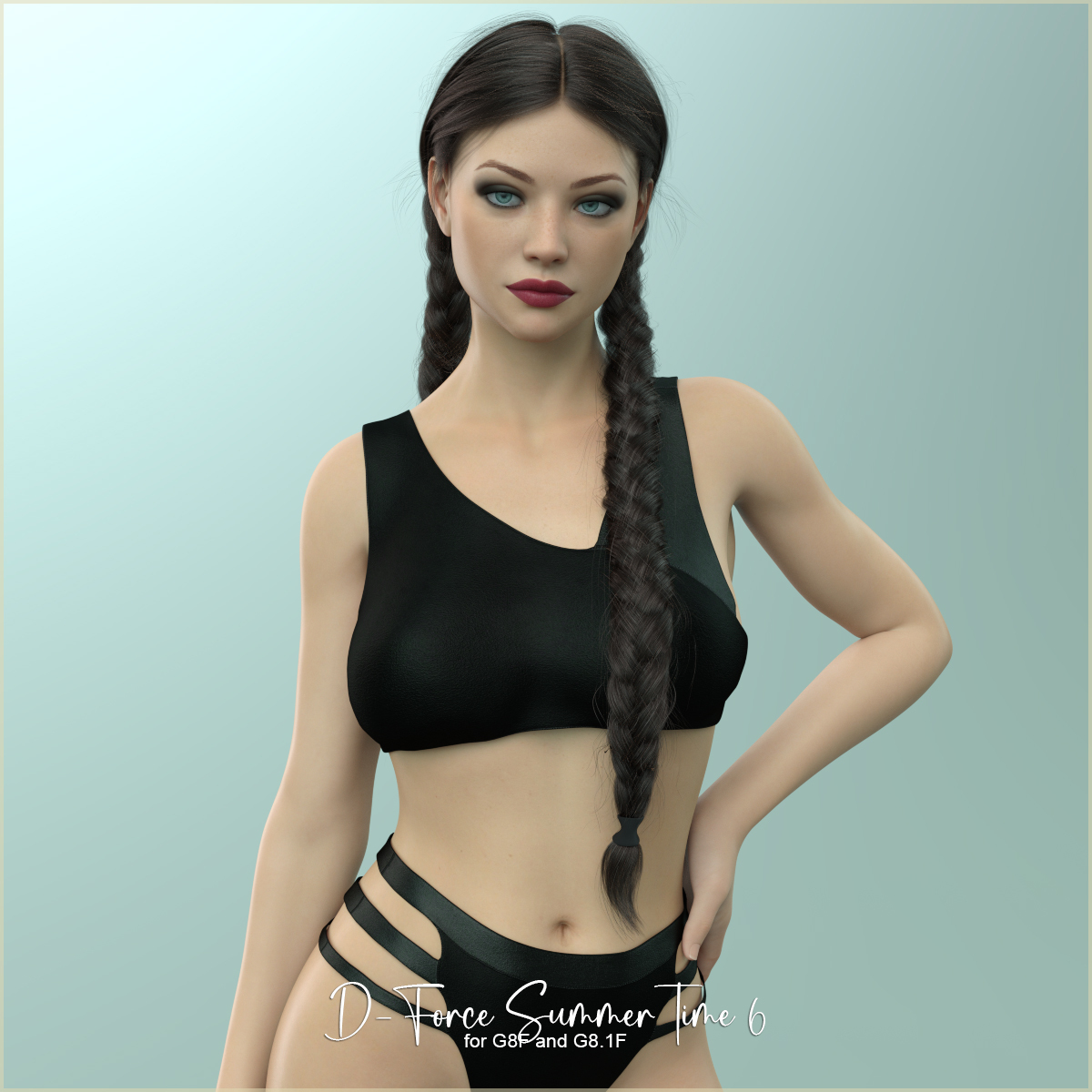 D-Force SummerTime 6 for G8F and G8.1F by: antje, 3D Models by Daz 3D