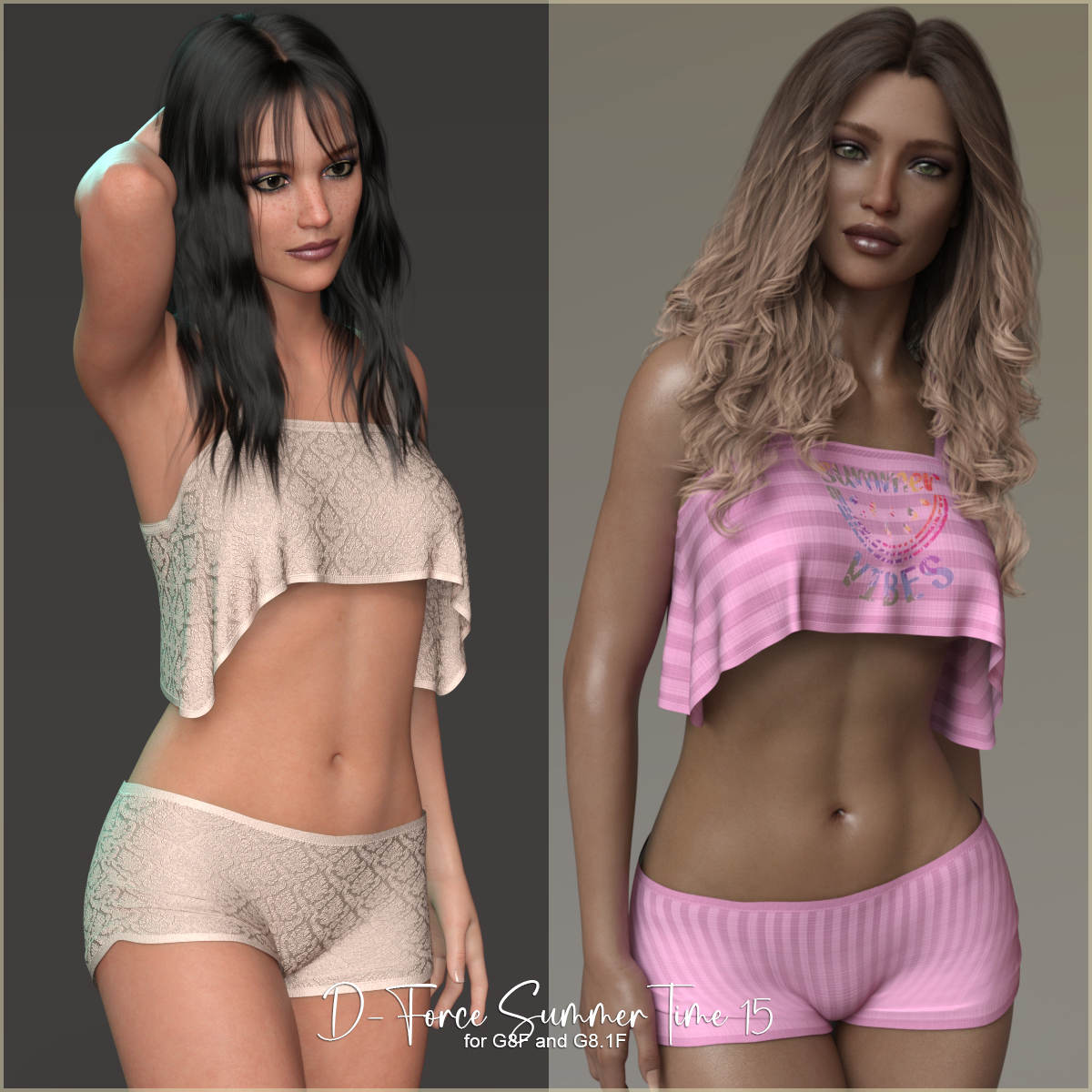D-Force SummerTime 15 for G8F & G8.1F by: antje, 3D Models by Daz 3D