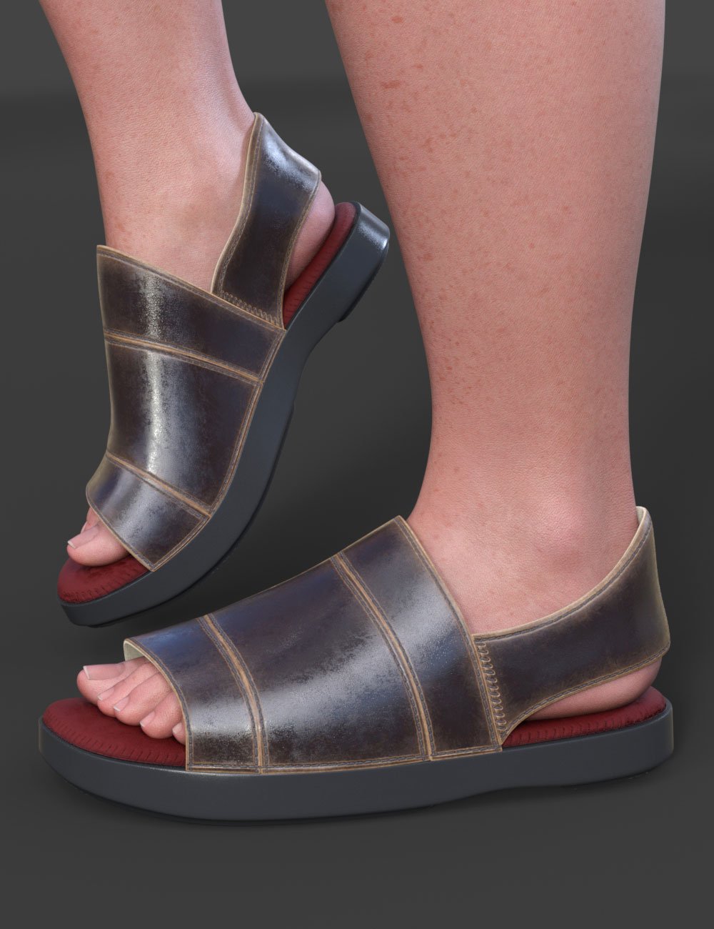 COG Flat Sandals Texture Pack by: CatOnGlade, 3D Models by Daz 3D