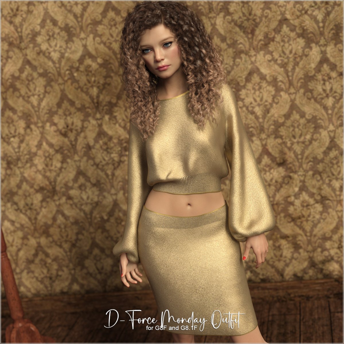 D-Force Monday Outfit for G8F & G8.1F by: antje, 3D Models by Daz 3D