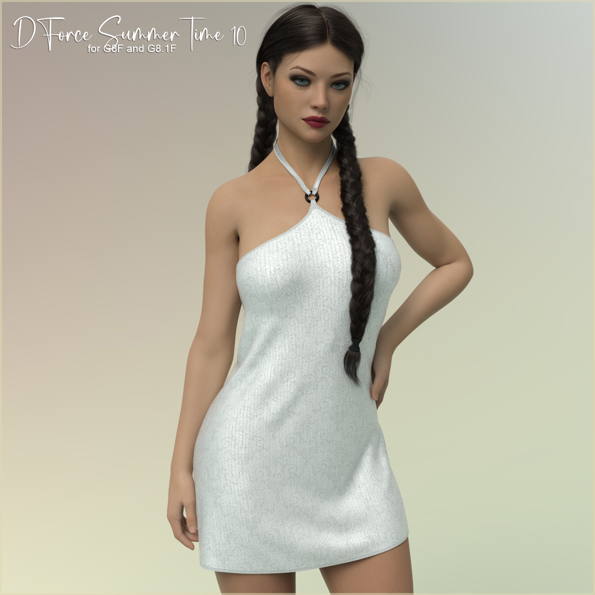 D-Force SummerTime 10 for G8F and G8.1F by: antje, 3D Models by Daz 3D