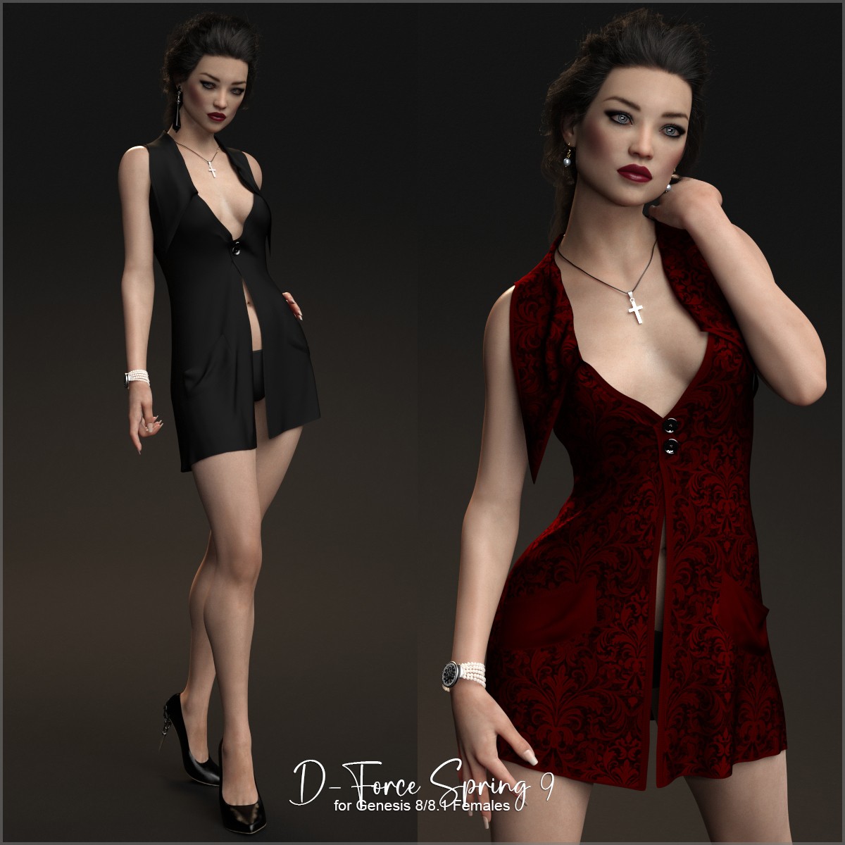 D-Force Spring 9 for G8F and G8.1F by: antje, 3D Models by Daz 3D