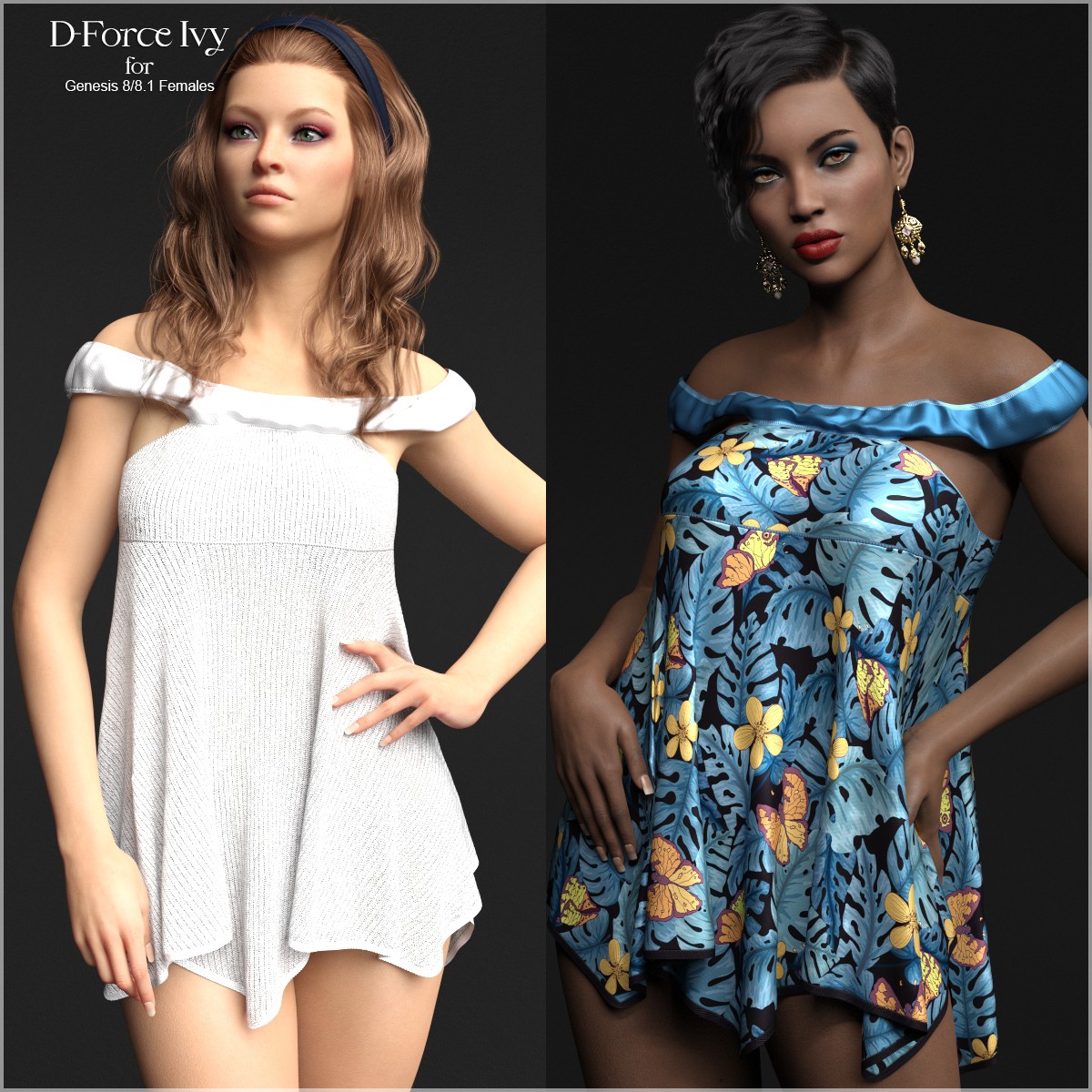 D-Force Ivy for G8F and G8.1F by: antje, 3D Models by Daz 3D