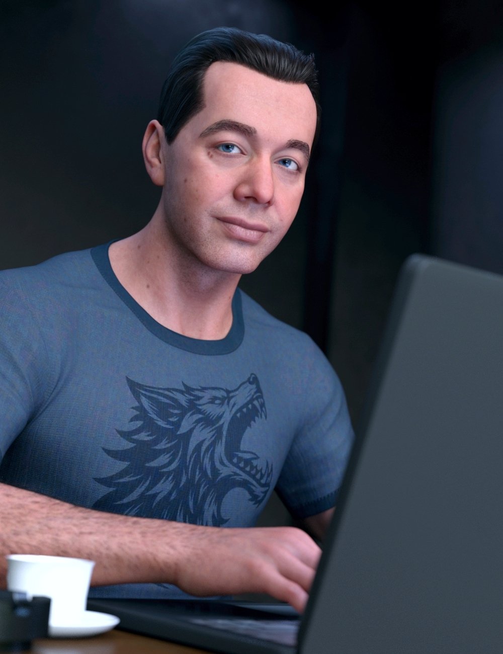 Anthony Slick Back Hair and Body Hair by: AlFan, 3D Models by Daz 3D