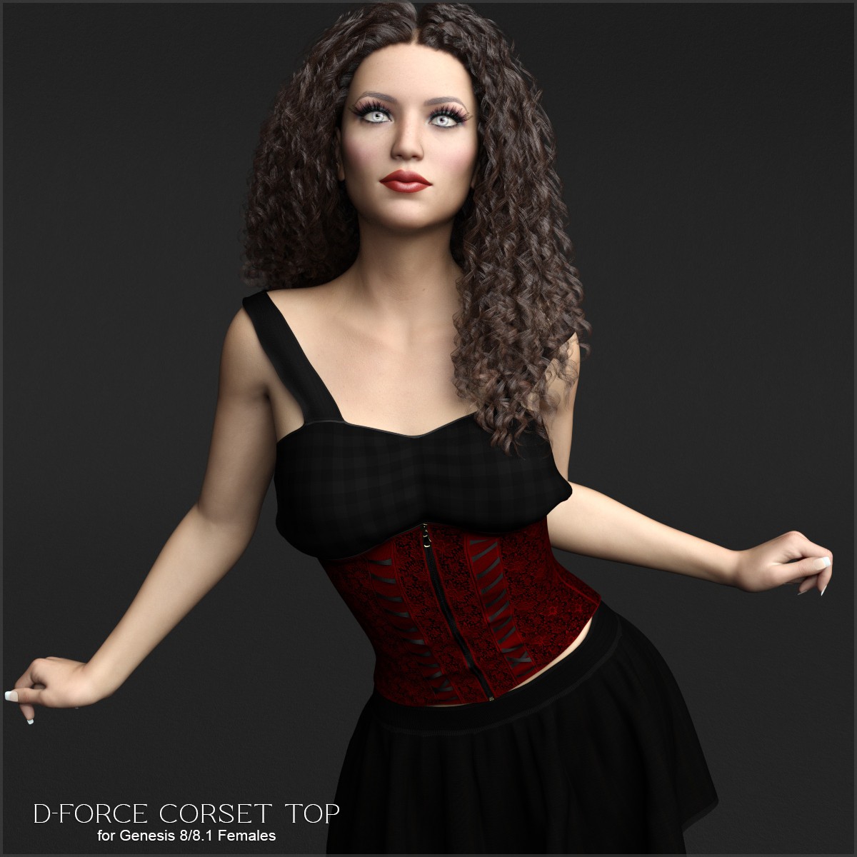 D-Force Corset Top for G8F and G8.1F by: antje, 3D Models by Daz 3D