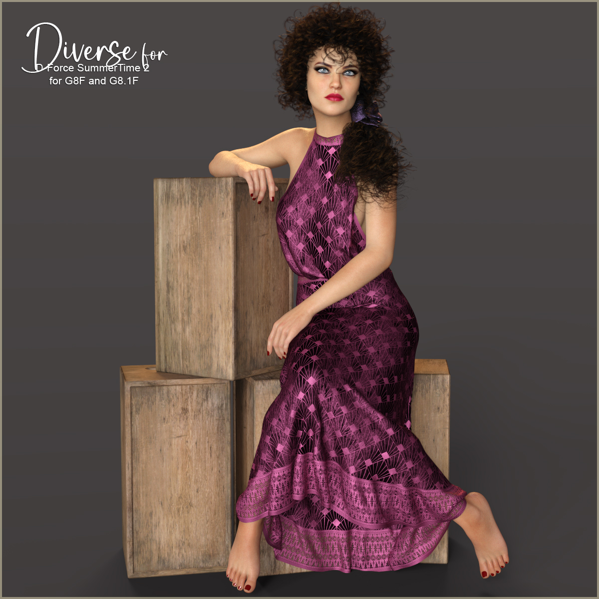 Diverse for D-Force SummerTime 2 for G8F and G8.1F by: antje, 3D Models by Daz 3D