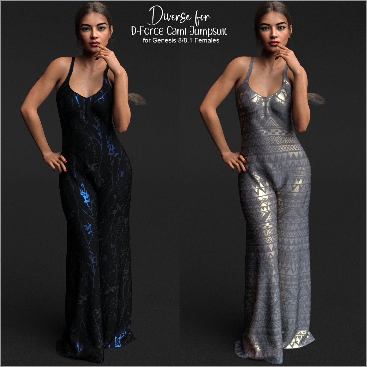 Diverse for D-Force Cami Jumpsuit by: antje, 3D Models by Daz 3D