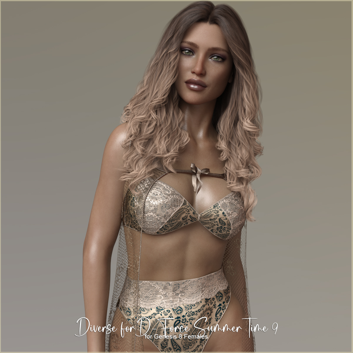 Diverse for D-Force SummerTime 9 for G8F and G8.1F by: antje, 3D Models by Daz 3D