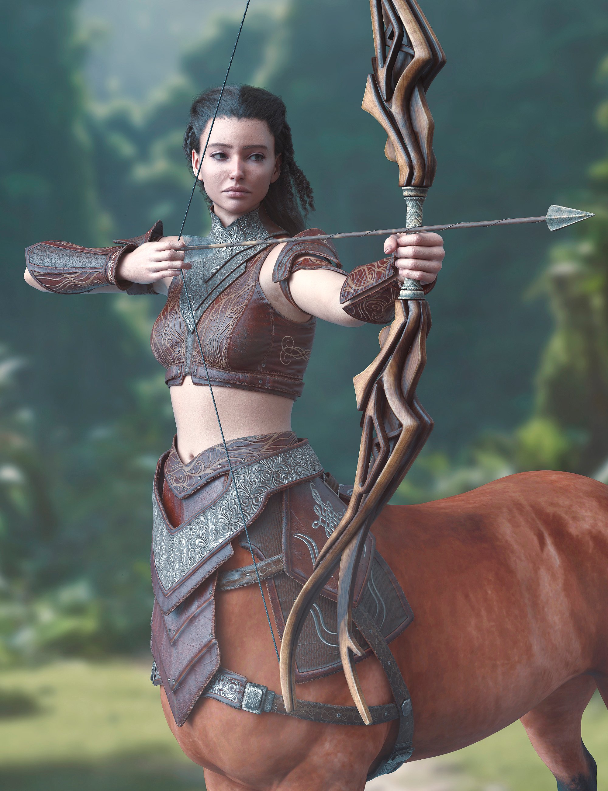 Fantastic Centaur Armor for Genesis 9 by: fjaa3d, 3D Models by Daz 3D