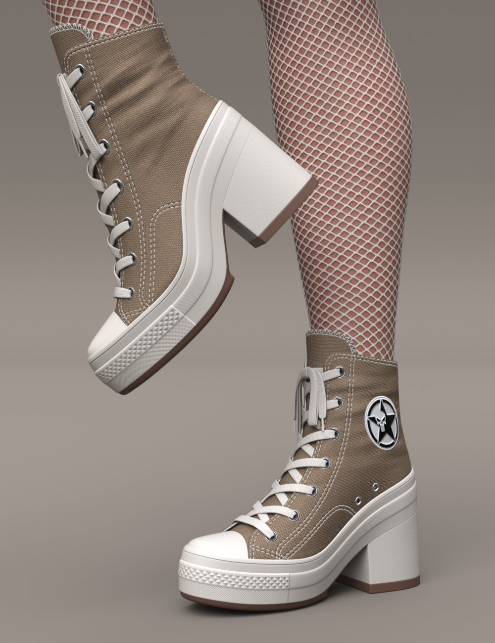 High Heel Sneakers for Genesis 9, 8 and 8.1 Female by: Havanalibere, 3D Models by Daz 3D