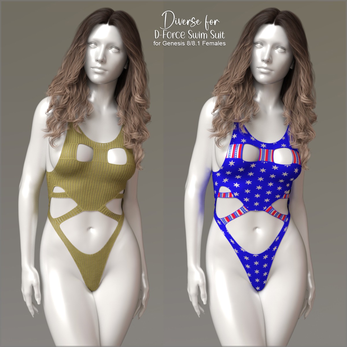 Diverse for D-Force SwimSuit by: antje, 3D Models by Daz 3D
