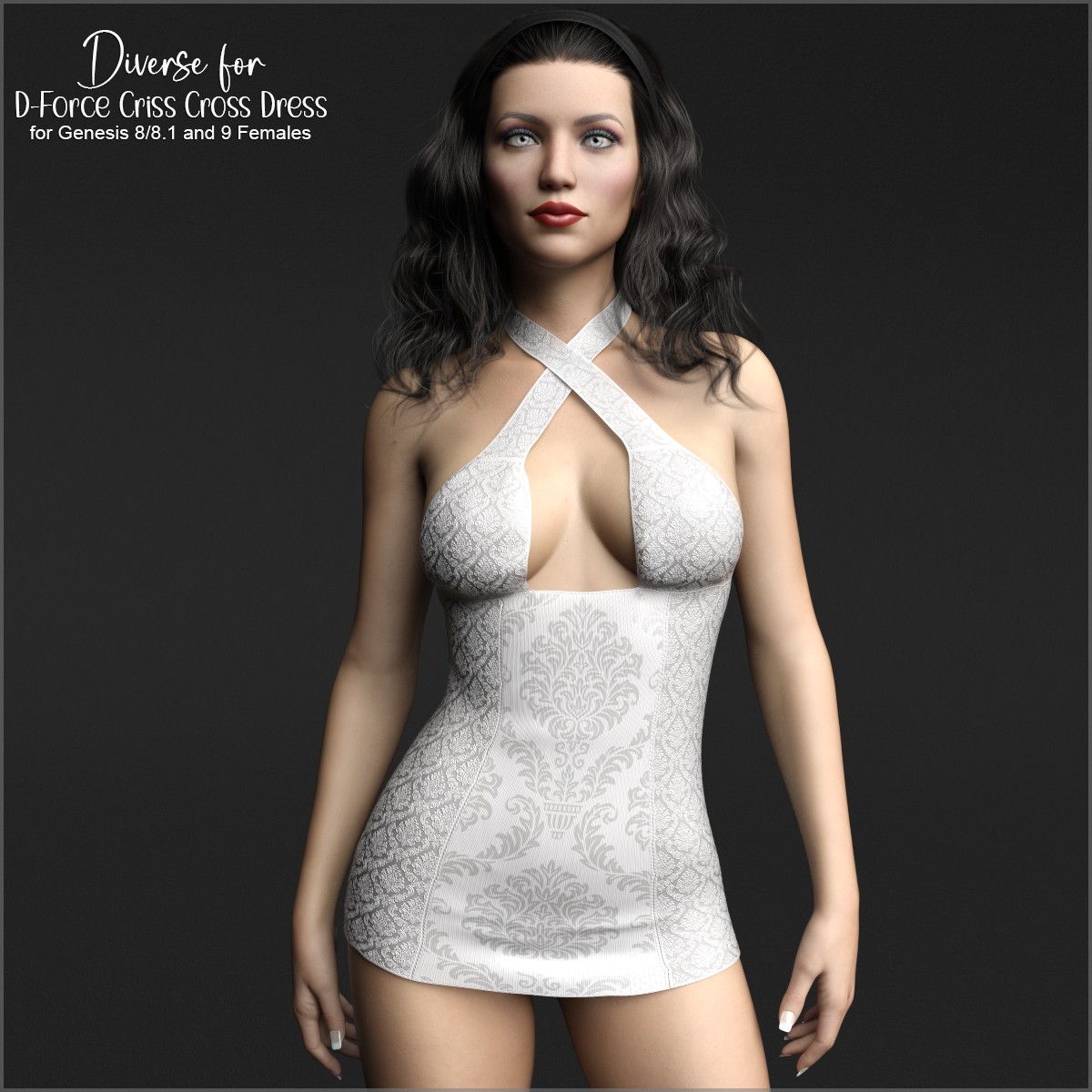 Diverse for D-Force Criss Cross Dress by: antje, 3D Models by Daz 3D