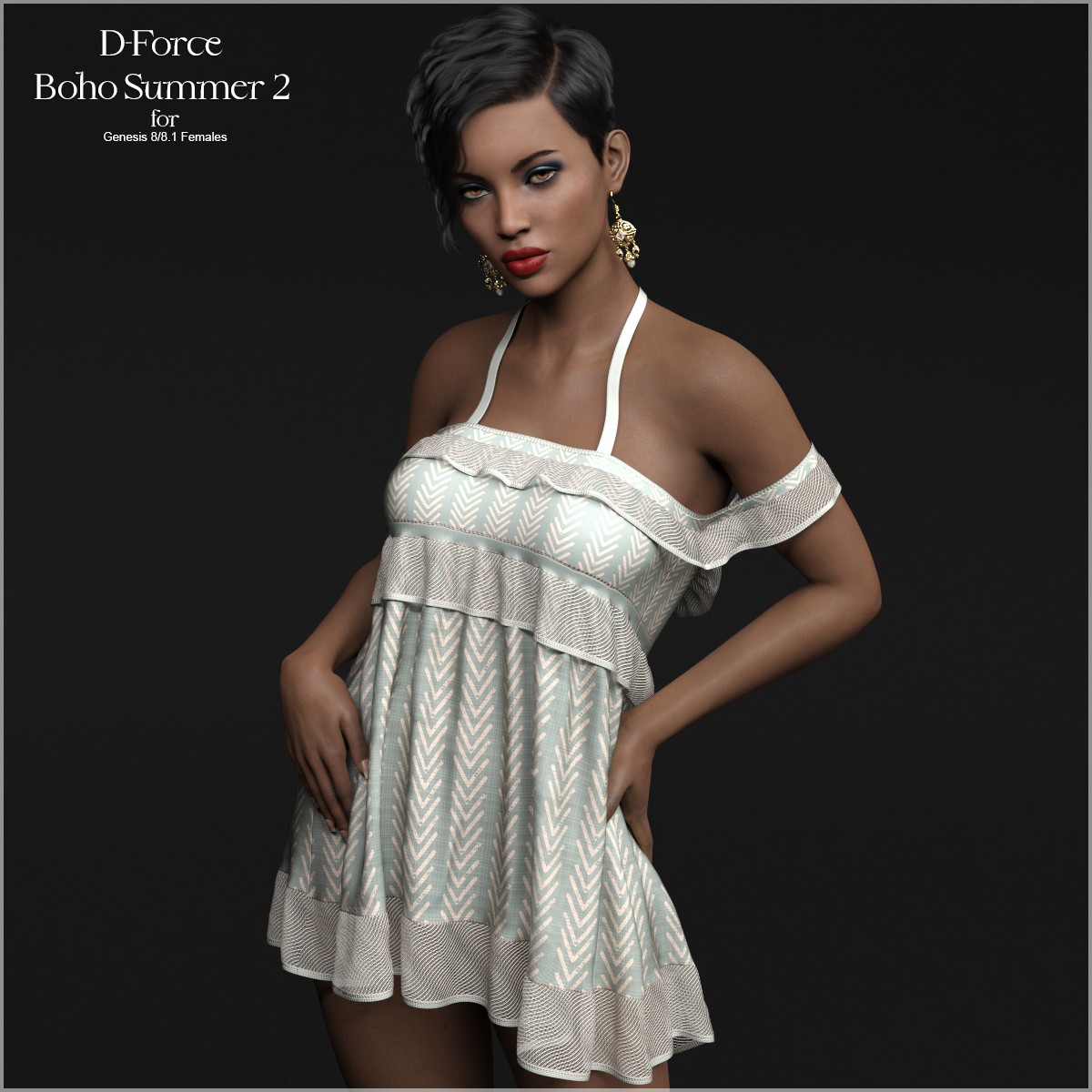 D-Force Boho Summer2 for G8F and G8.1F by: antje, 3D Models by Daz 3D