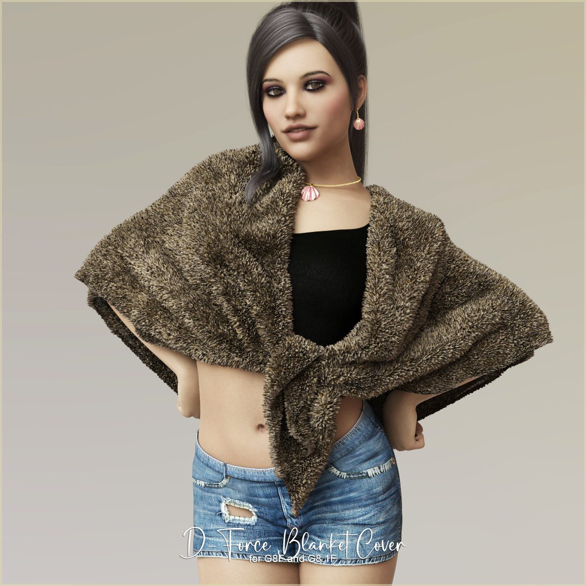 D-Force Blanket Cover for G8F and G8.1F by: antje, 3D Models by Daz 3D