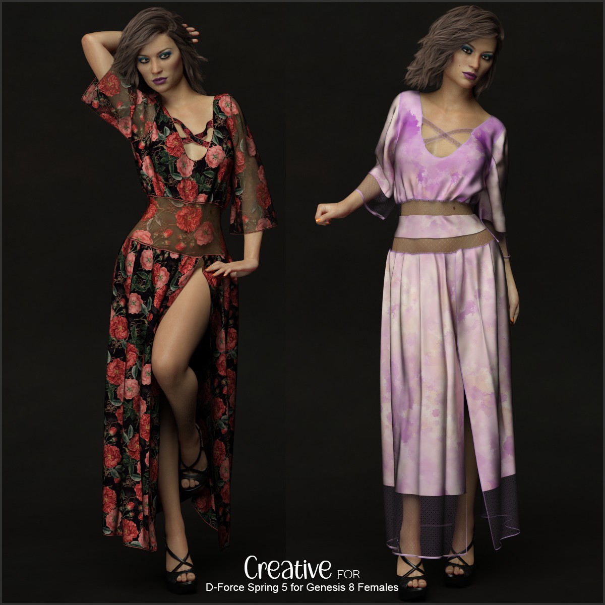 Creative for Spring 5 for G8F and G8.1F by: antje, 3D Models by Daz 3D