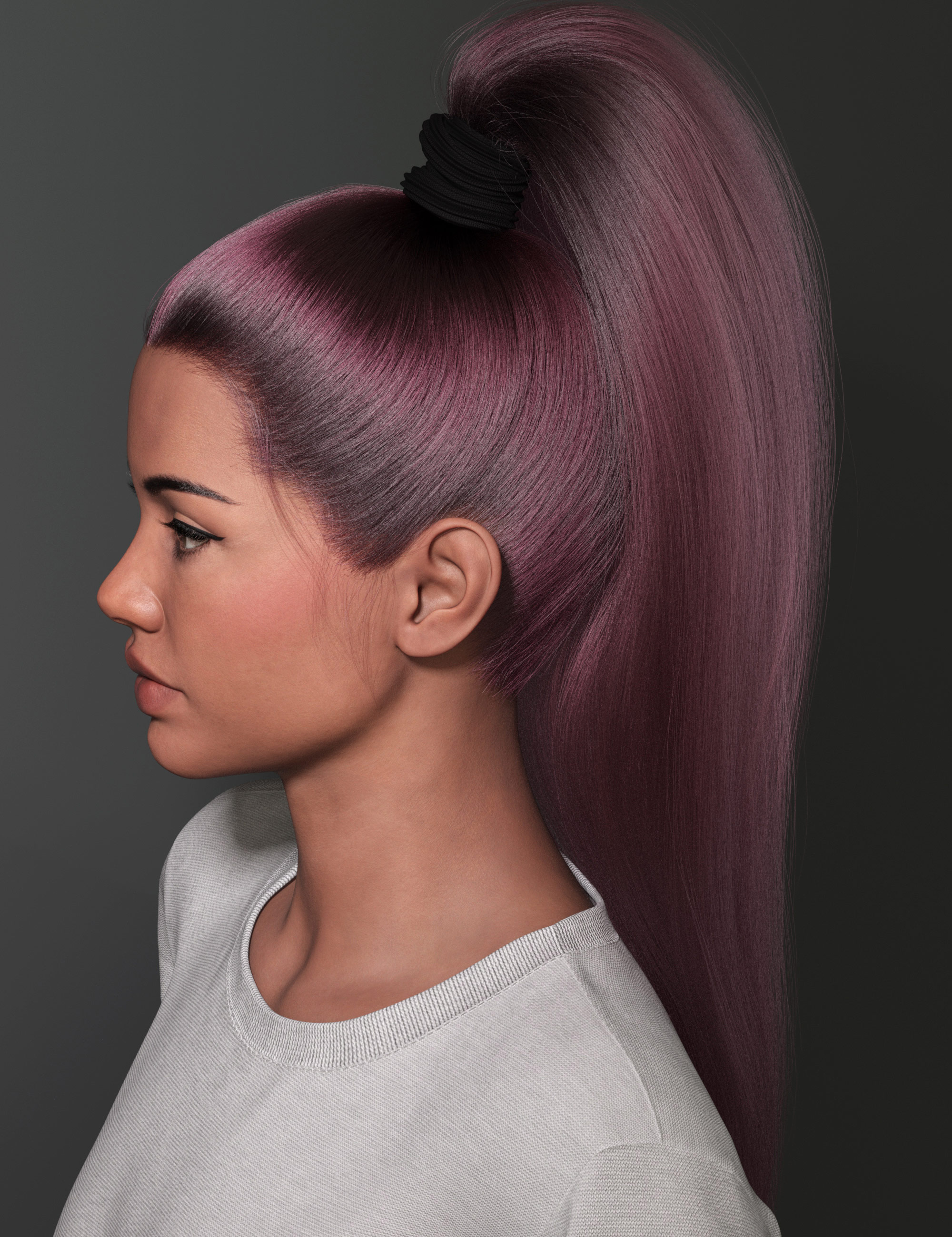 dForce Strand-Based 3-in-1 High Volume High Ponytails Hair Color Expansion by: outoftouch, 3D Models by Daz 3D