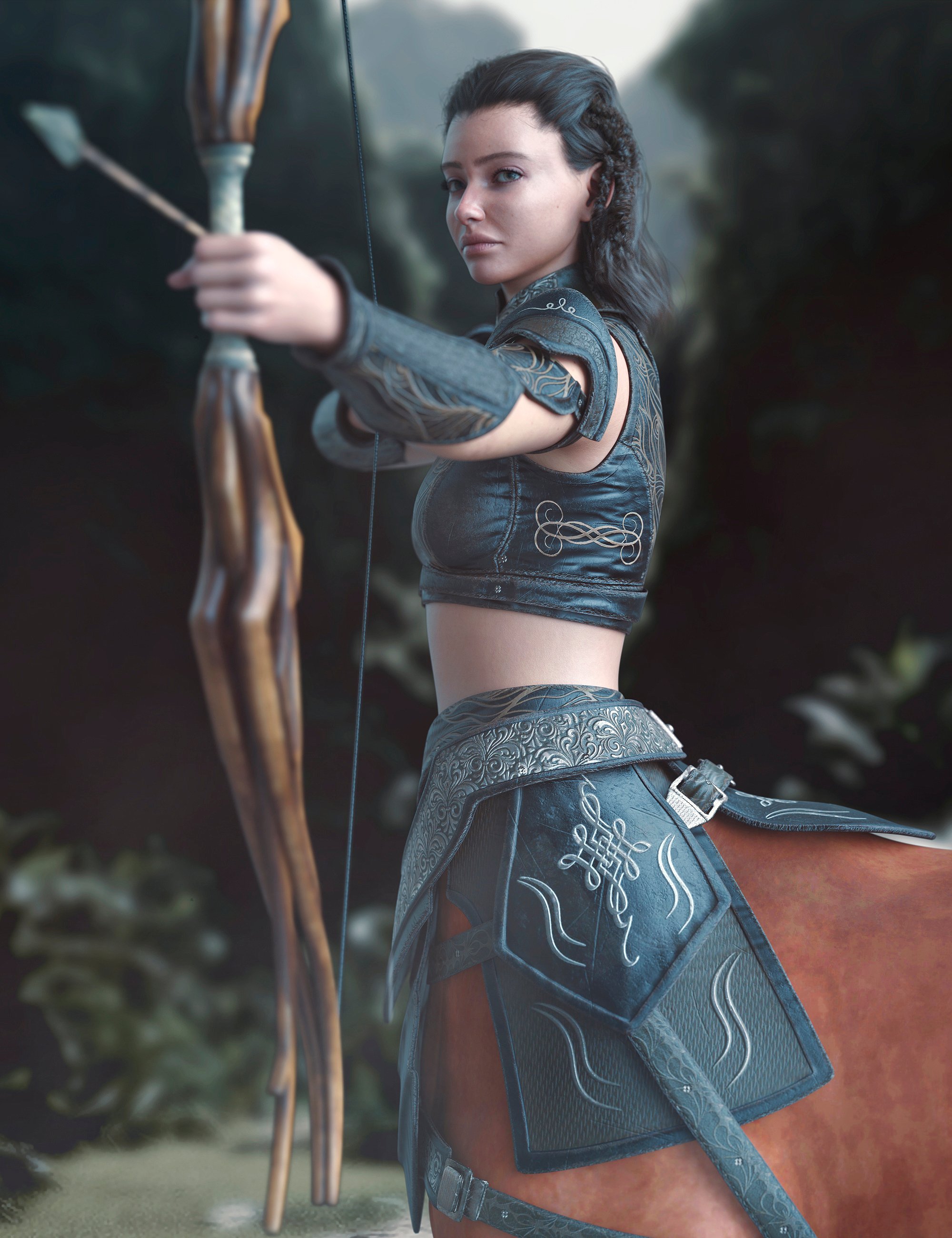 Fantastic Centaur Armor for Genesis 9 Texture Add-On by: fjaa3d, 3D Models by Daz 3D