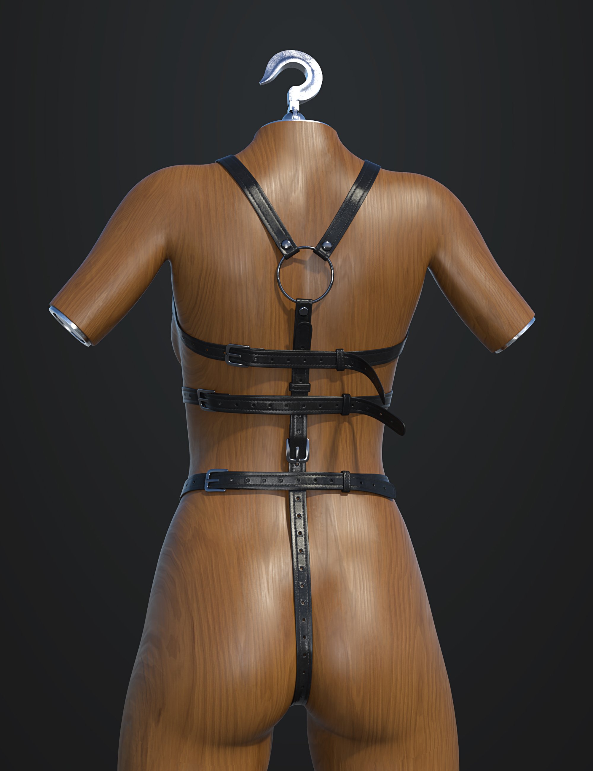 SU Restraint Belt Outfit for Genesis 9, 8.1, and 8 Female