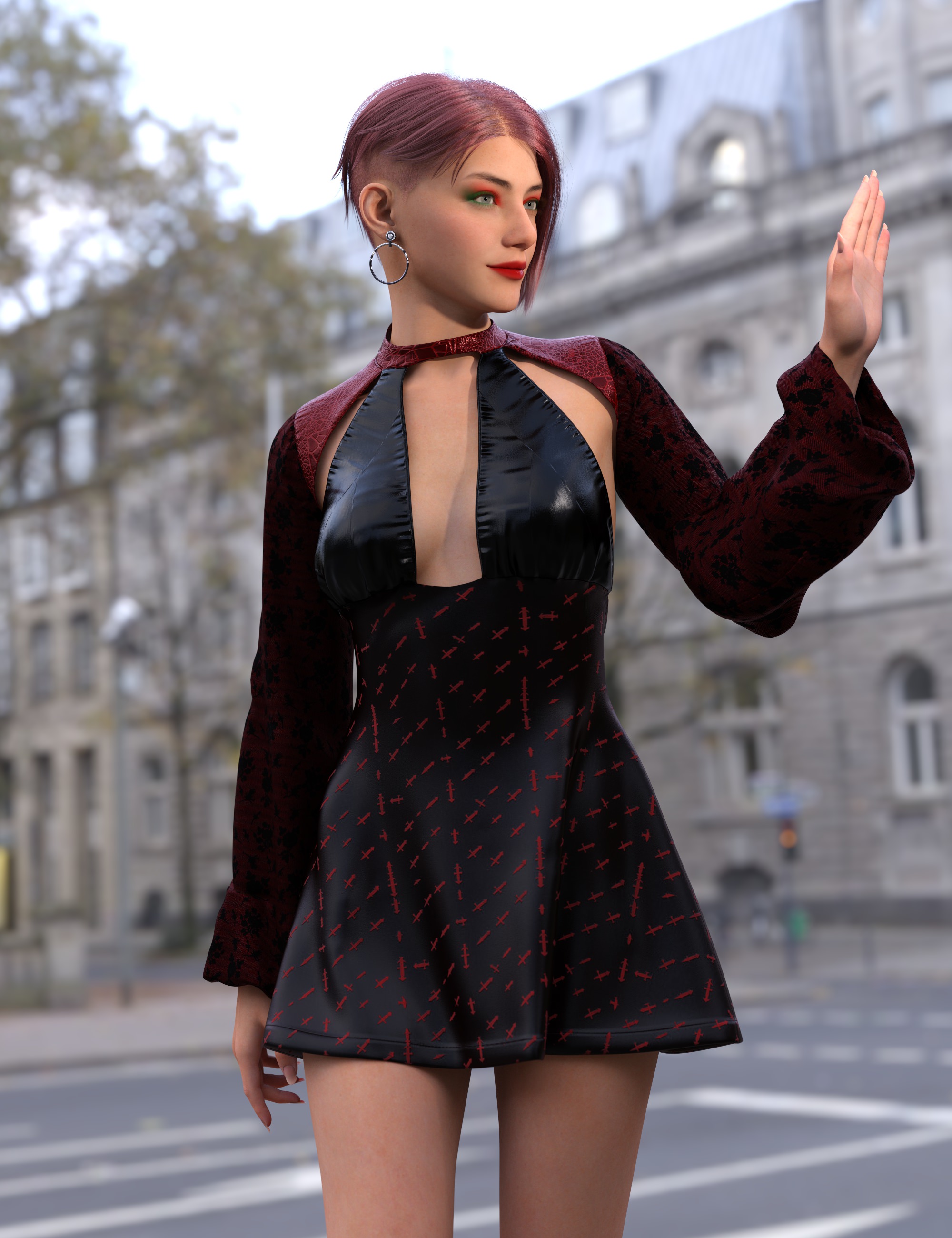 dForce Tony Dress for Genesis 9 by: Nelmi, 3D Models by Daz 3D