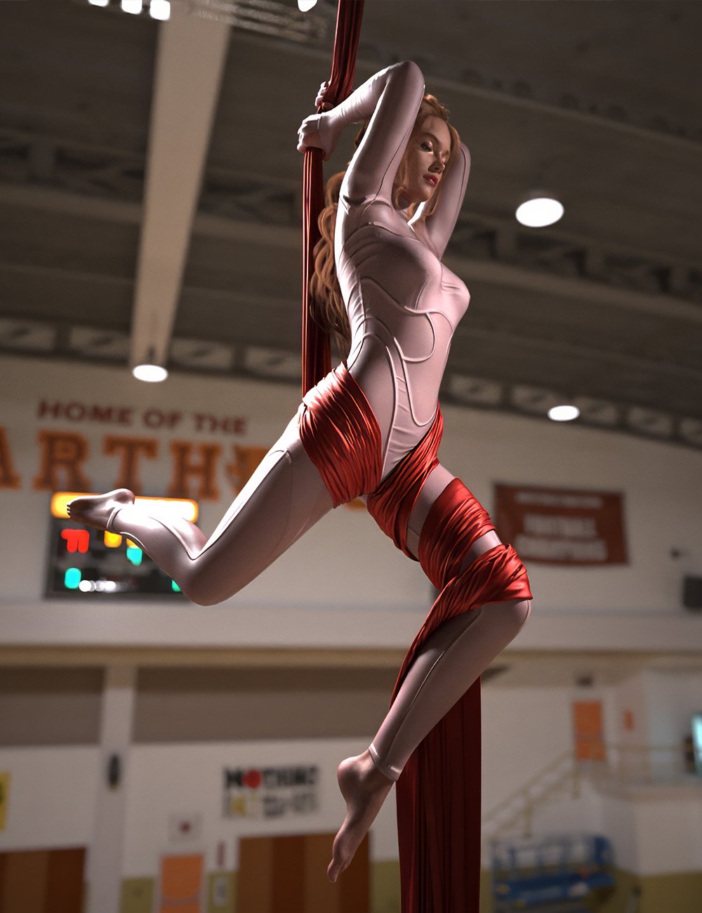 Aerial Dance: Silks Poses For Victoria 9 by: aurora, 3D Models by Daz 3D