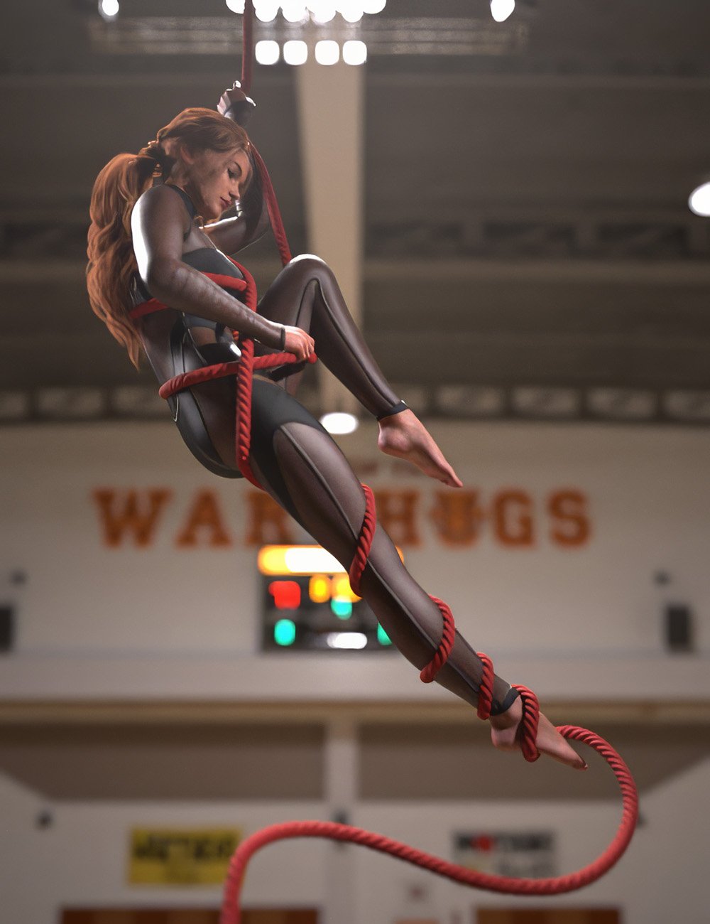 Aerial Dance: Rope Poses For Victoria 9 by: aurora, 3D Models by Daz 3D