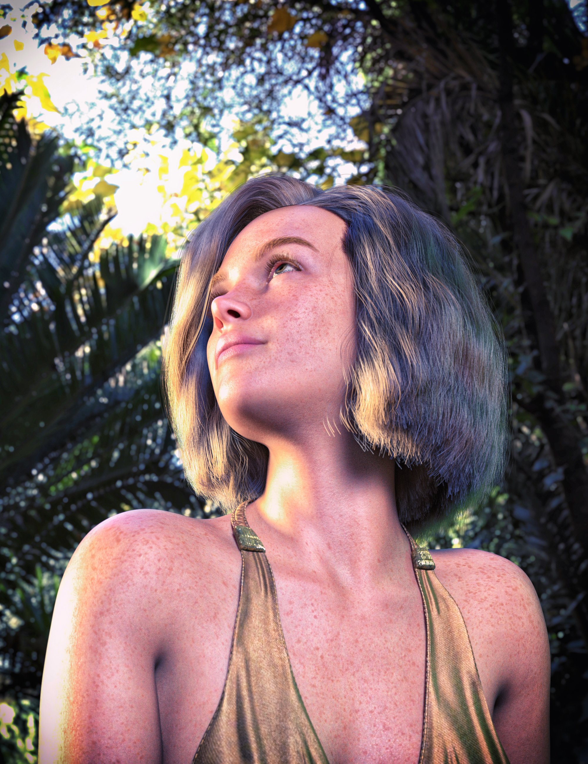 dForce FE Strand-Based Catherine Doctor Hair for Genesis 9 by: FeSoul, 3D Models by Daz 3D