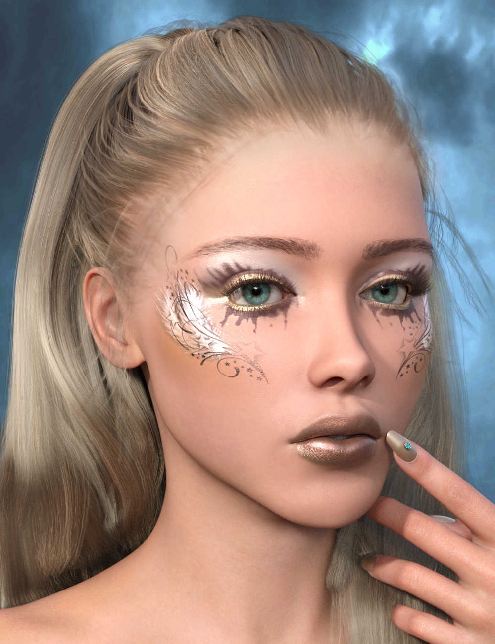 FD Heavenly Makeup for Genesis 9 by: FaeDesign, 3D Models by Daz 3D