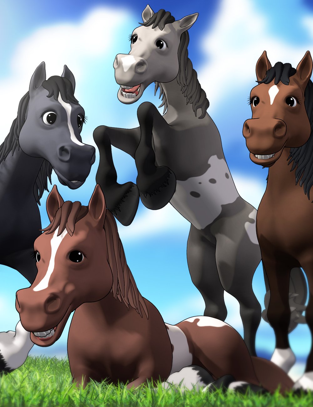 Toon Steed for Toon Daz Horse 3 by: Censored, 3D Models by Daz 3D