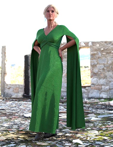 dForce TN Daenerys Dress for Genesis 9, 8, and 8.1 | Daz 3D