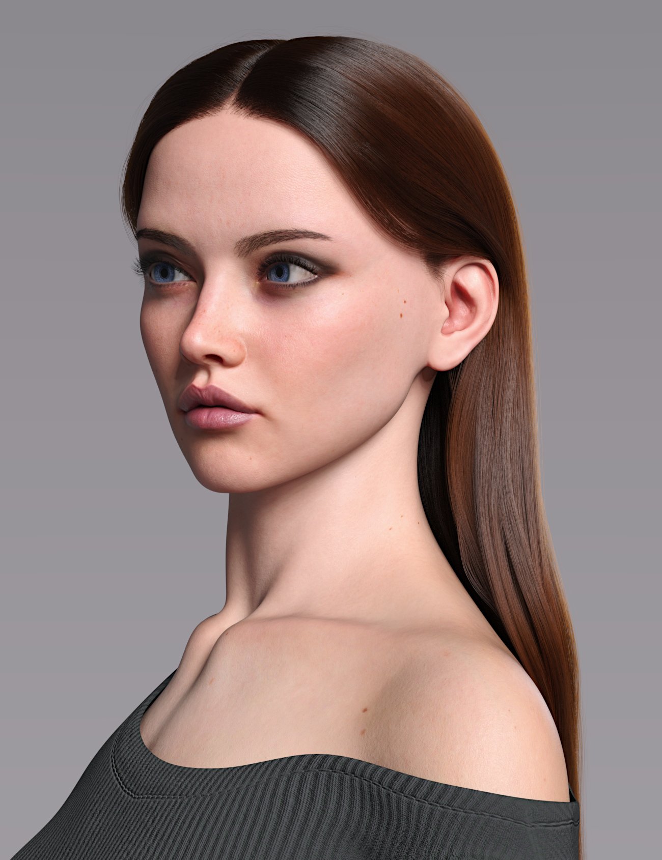 dForce Zita Hair for Genesis 9 by: Toyen, 3D Models by Daz 3D