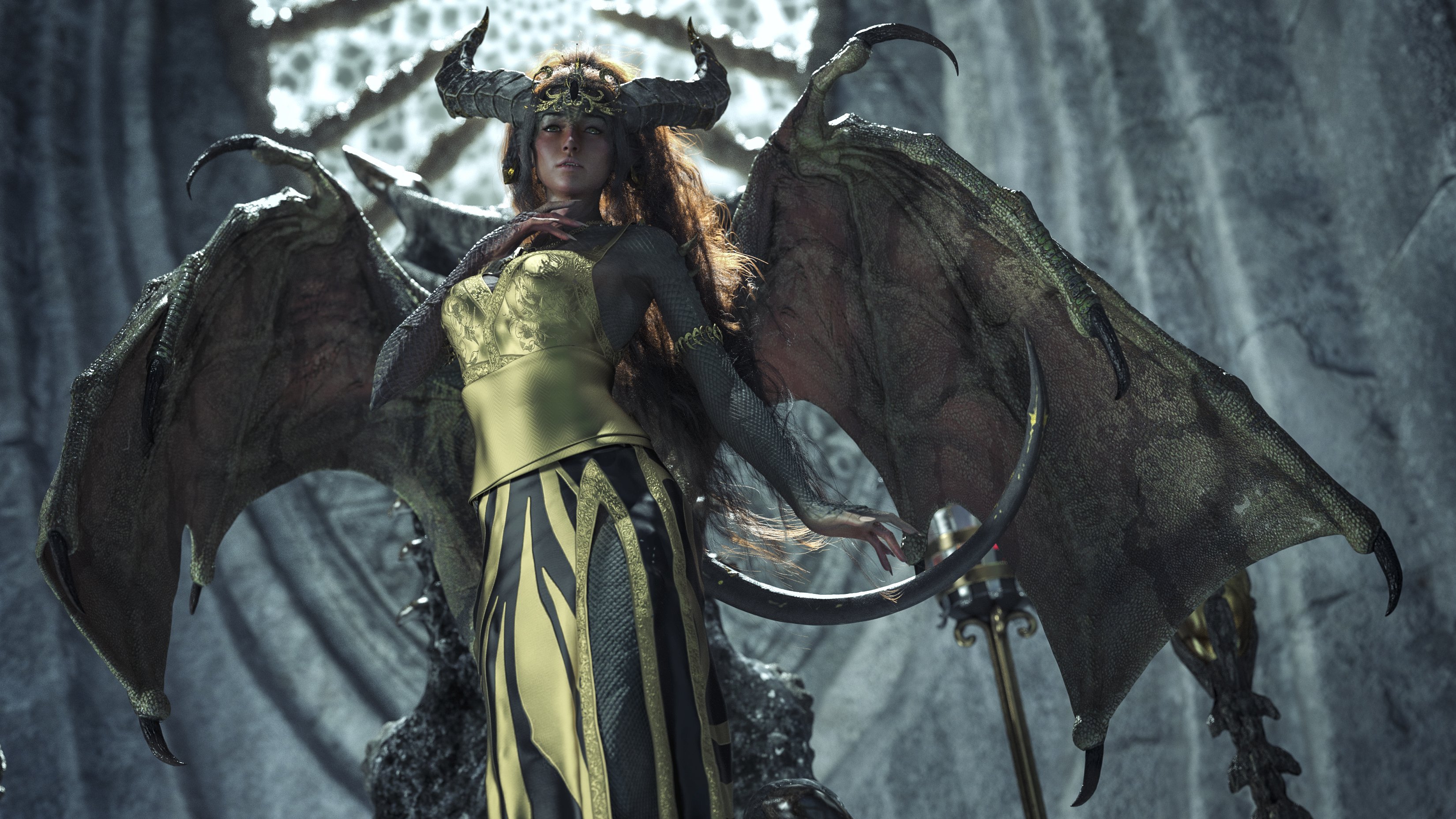 dForce AH Golden Grace Outfit For Genesis 9