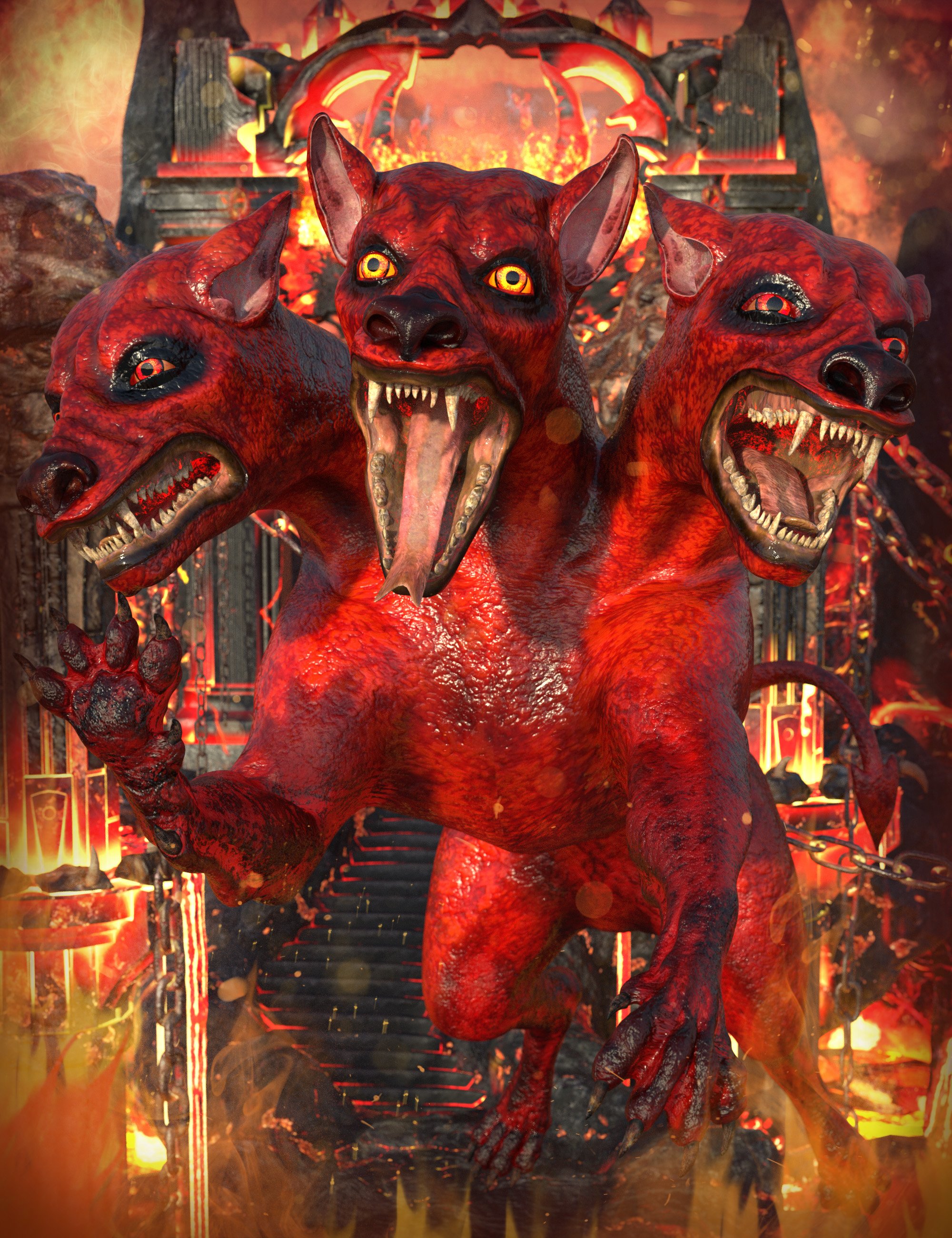 Cerberus HD - The Hound of Hades by: The Alchemist, 3D Models by Daz 3D