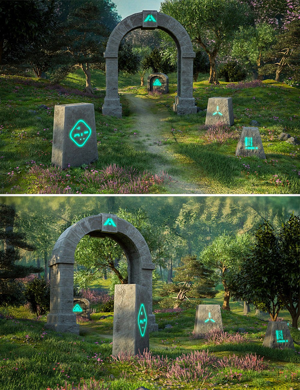 The Runebound Archway by: clacydarch, 3D Models by Daz 3D