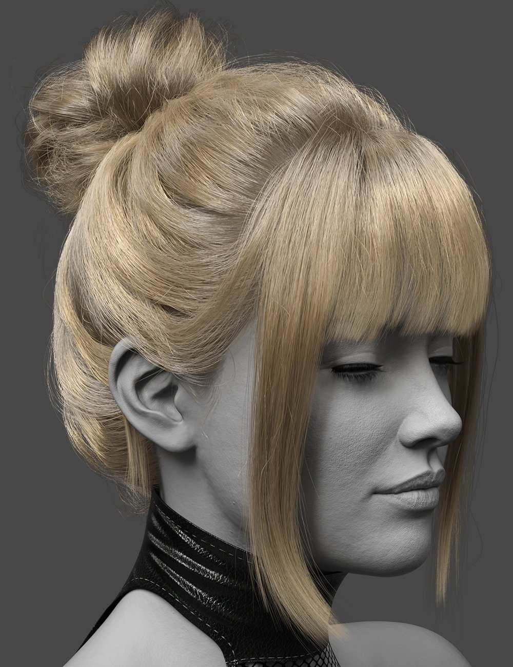 dForce Hot Mess Hair for Genesis 9 by: chevybabe25, 3D Models by Daz 3D