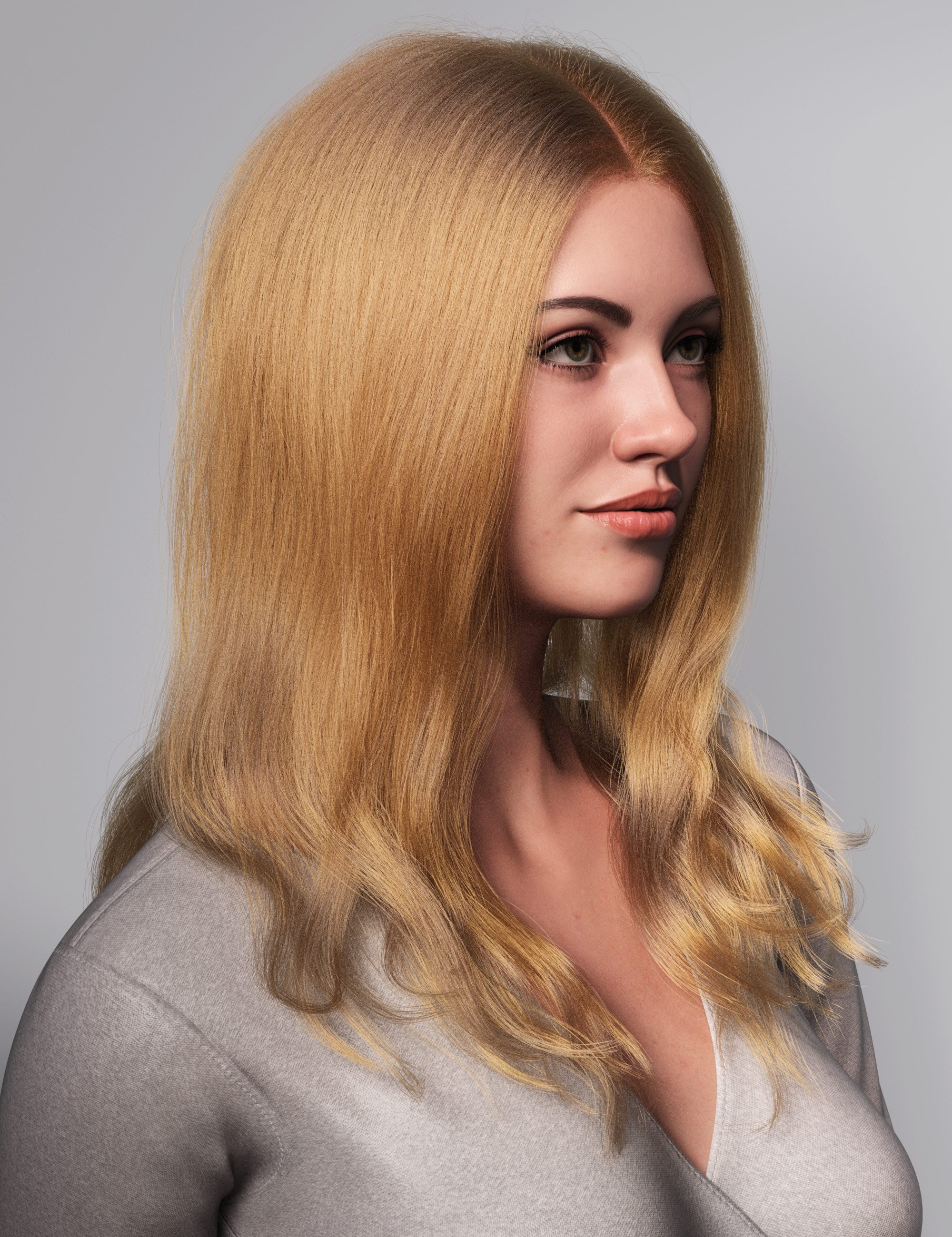 dForce Strand-Based Soft Curls Casual Long Hair for Genesis 9 and Genesis 8 Female