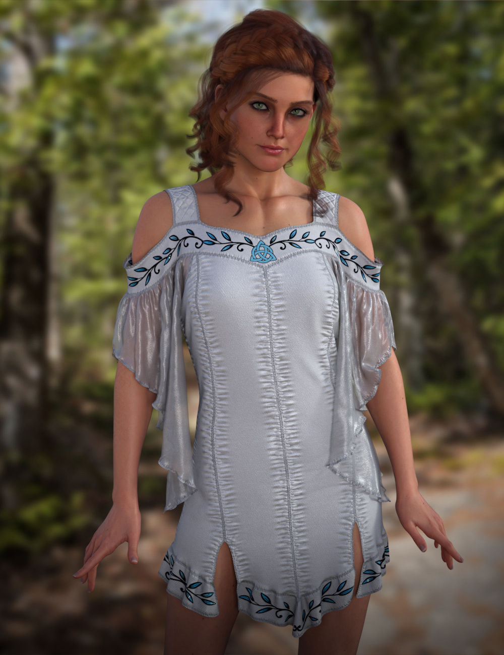 dForce Azalea for Genesis 9 and Genesis 8 Female by: ~Wolfie~, 3D Models by Daz 3D