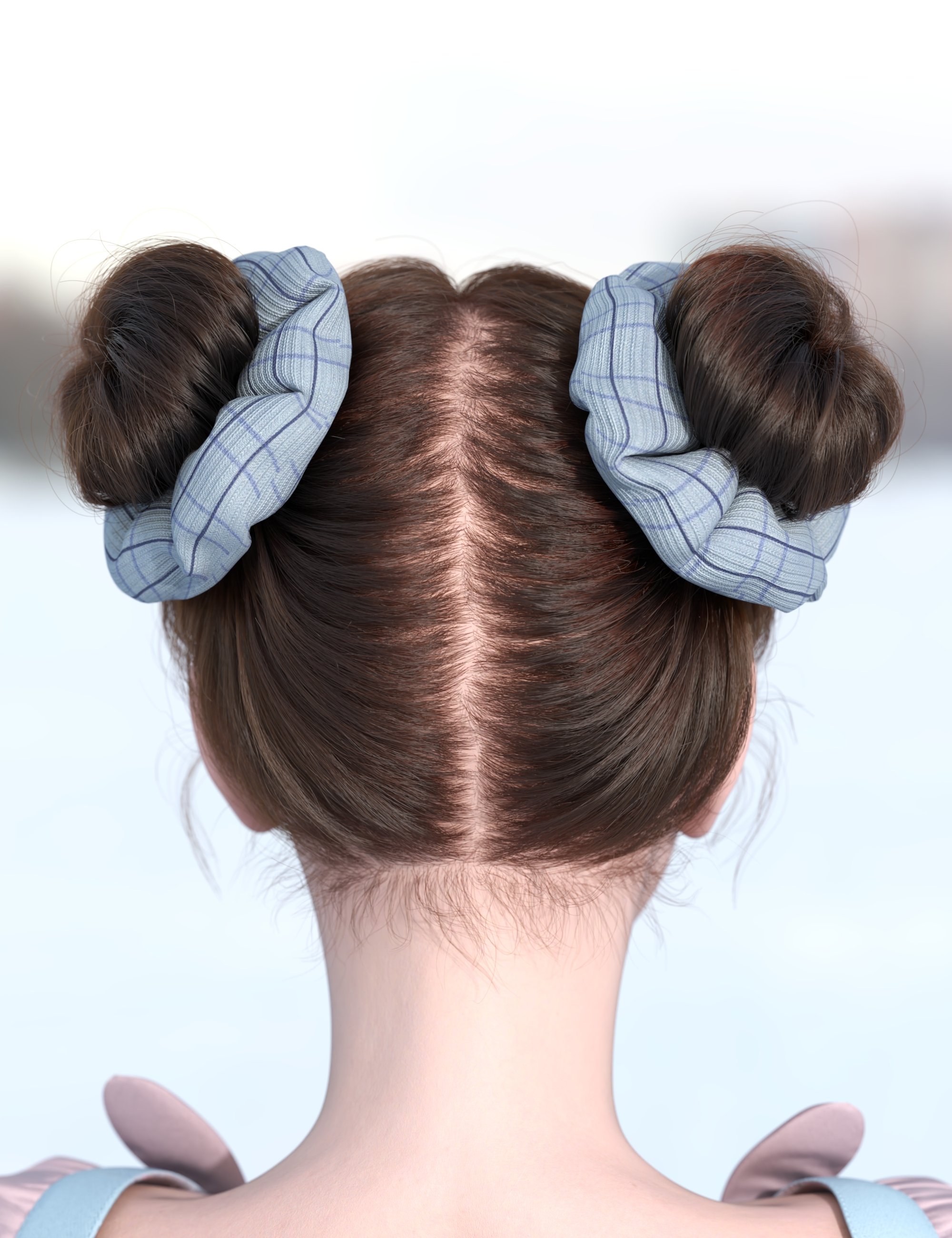 Princess Series Twin Buns by: Princess, 3D Models by Daz 3D