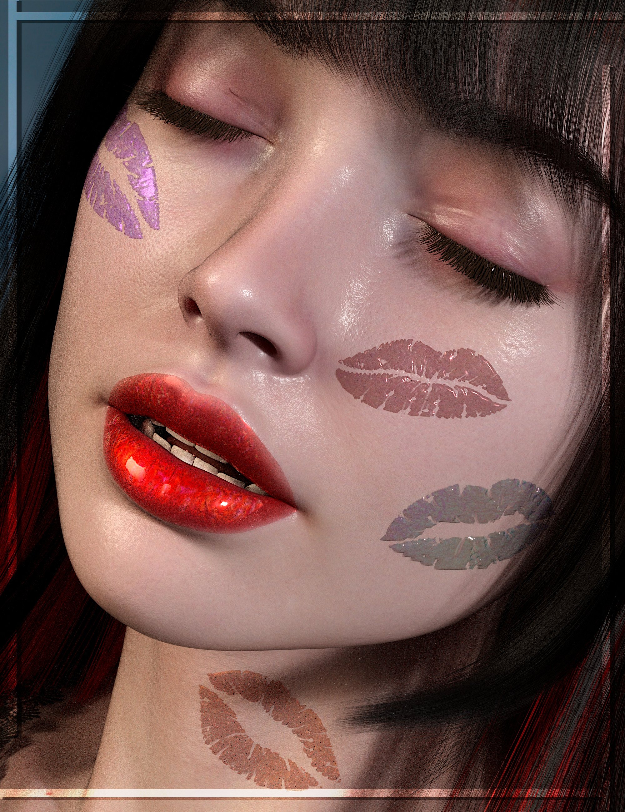 DD Wet Lips for Genesis 9 by: DisparateDreamerFeralFey, 3D Models by Daz 3D