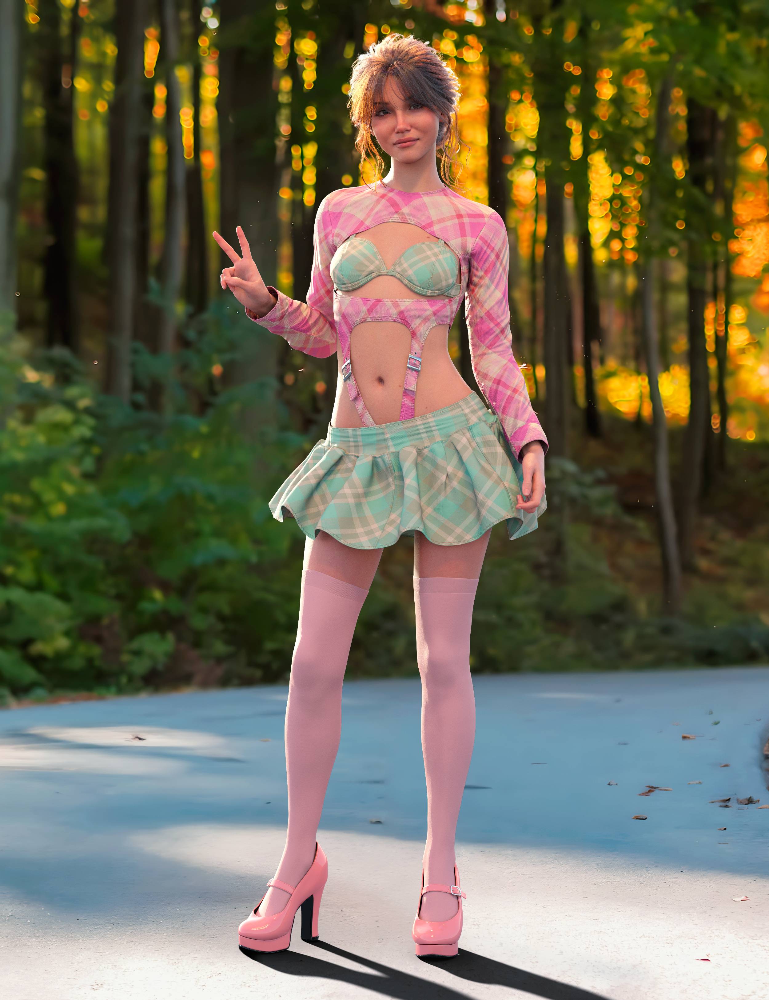dForce Mystery Latex Diva for Genesis 9 Texture Add-On by: fjaa3d, 3D Models by Daz 3D